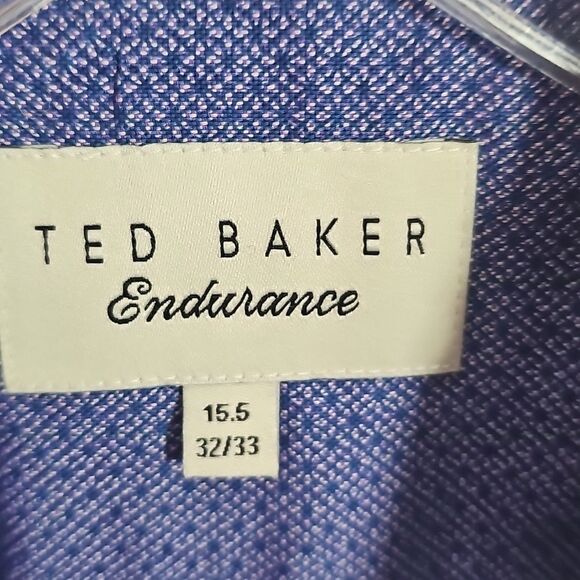Ted Baker Shirt Button Front Long Sleeve Button Size Men's 15.5 32/33 - Picture 3 of 6